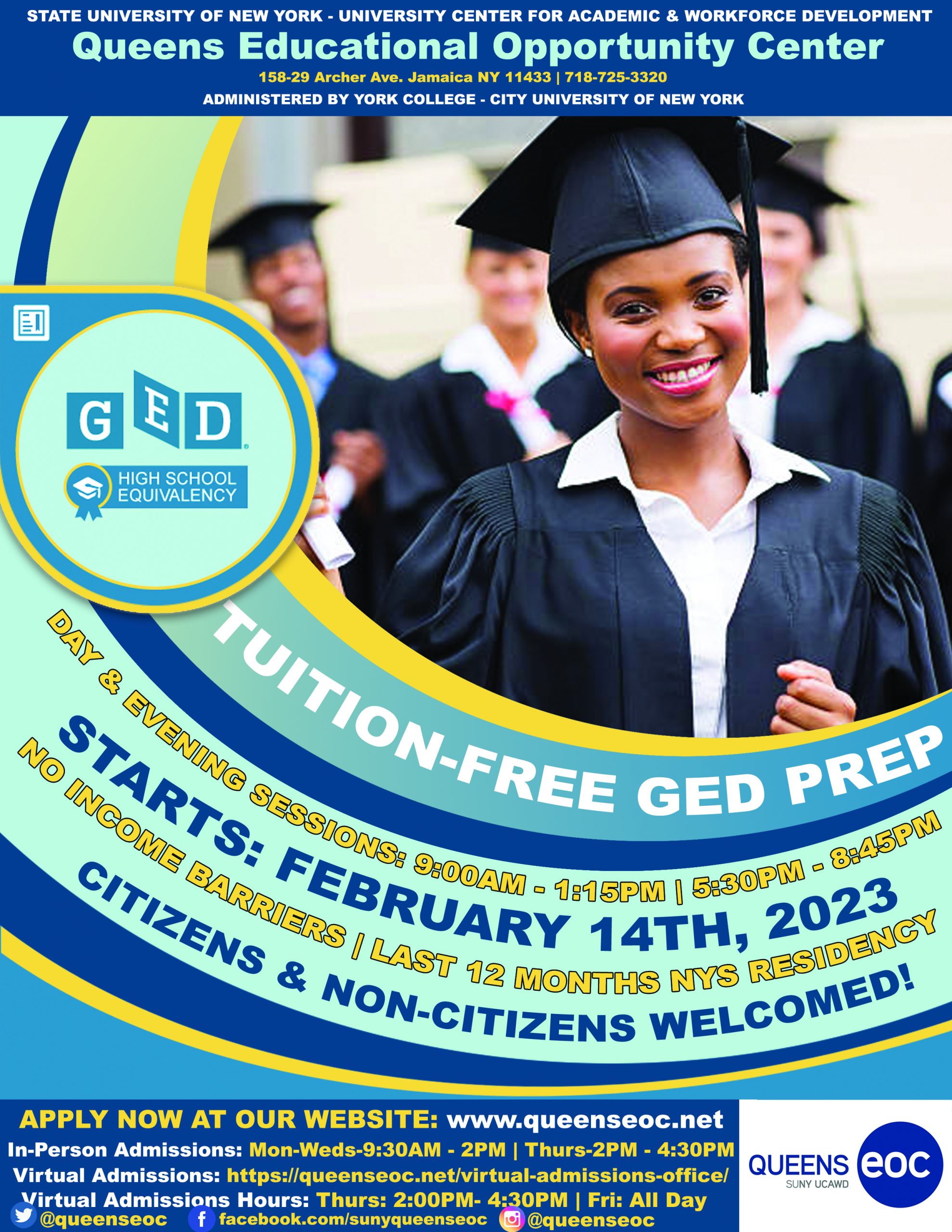 TuitionFree GED Prep Day and Evening Sessions 900 AM 115 PM
