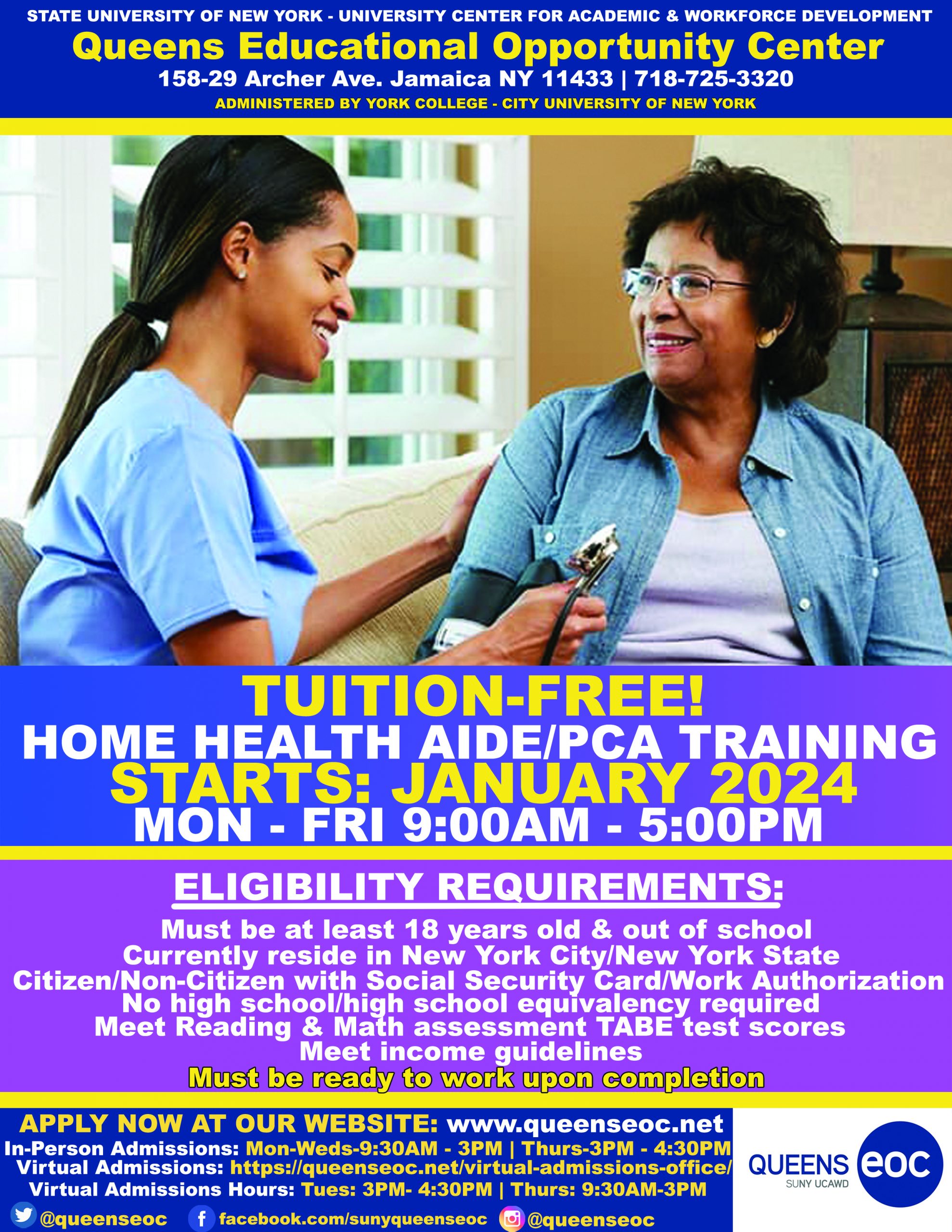 Home Health Aide PCA Training January 2024 Monday Friday 9 00 AM   Home Health Aide Flyer Scaled 